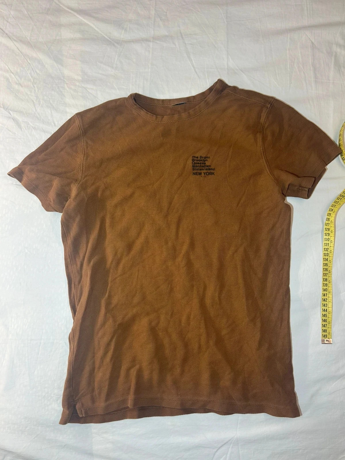 T-shirt imprimé marron vintage